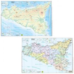 Cartine Geografiche A3 F/P Sicilia 20 pz.