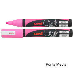 Marker Uni Chalk Media Rosa...