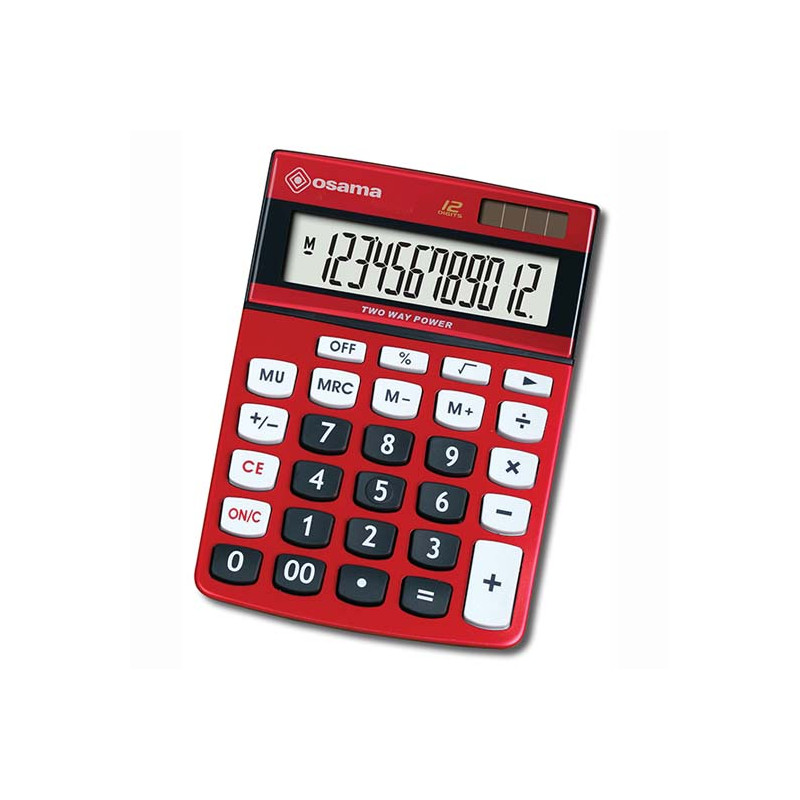 Calcolatrice Osama Metal Color Rosso OS DX120K R