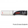 Marker Uni Chalk Scalpello Bianco