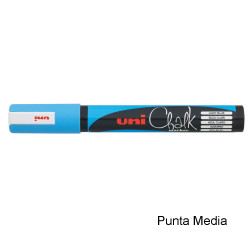 Marker Uni Chalk Media Azzurro