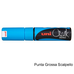 Marker Uni Chalk Scalpello Azzurro