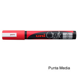 Marker Uni Chalk Media Rosso