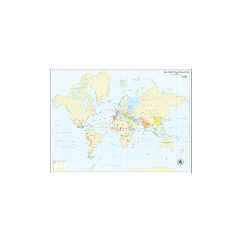 Carte Geografiche Murali Storia Scoperte nel mondo