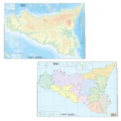 Cartine Geografiche A3 Mute Sicilia 20 pz.