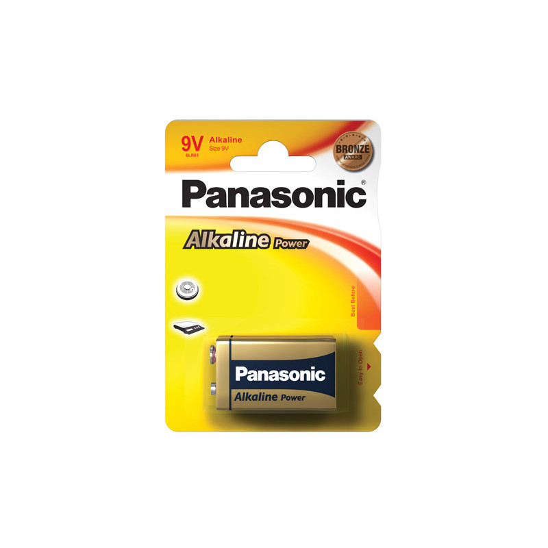 Pile Panasonic Alcaline Power 9 volts 1 pz.