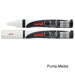 Marker Uni Chalk Media Bianco