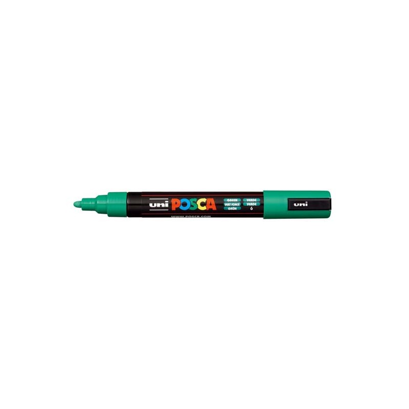 Marker Uni Posca Media PC5 M Verde n.6 6 pz.