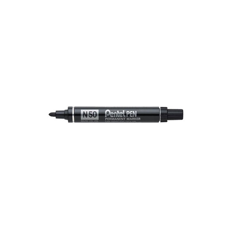 Marker Pentel N50 Punta Conica Nero 12 pz.