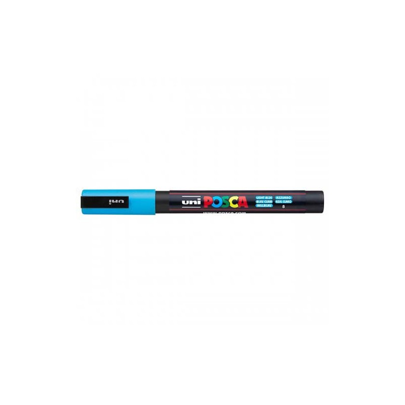 Marker Uni Posca Fine PC3 M Azzurro  6 pz.