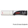 Marker Uni Chalk Scalpello Bianco