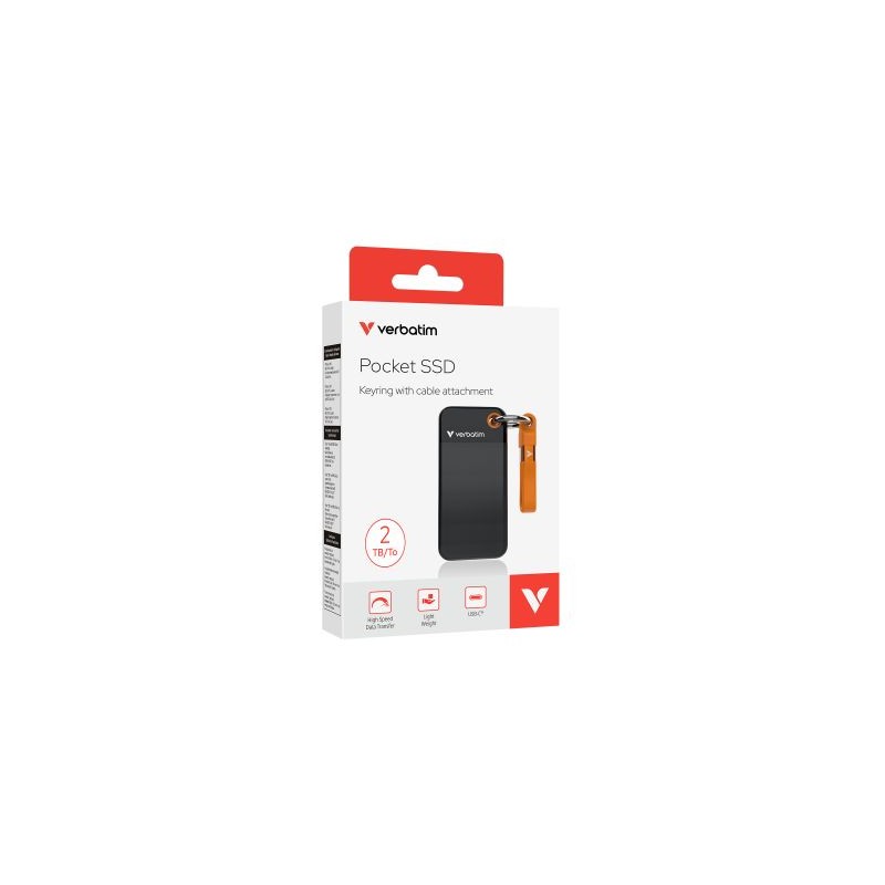 VERBATIM POCKET SSD USB 3.2 GEN 2 2TB BLACK/ORANGE