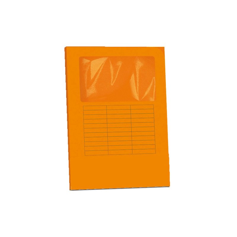 Cartelle con finestra Arancio 50 pz.