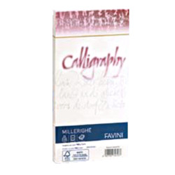 Buste Calligraphy Millerighe 11x22 Bianco 25 pz
