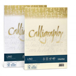Carta Calligraphy Lino gr.200 Bianco 50 ff