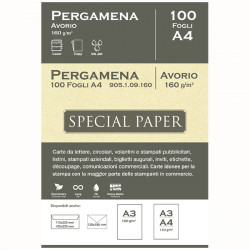 Carta Bapi Pergamena Avorio A4 160 gr. 100 ff