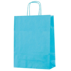 Shopper Monocolore Azzurro 14x09x20 25 pz.