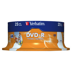 DVD-R 4.7 GB 120 m. 25 pz....