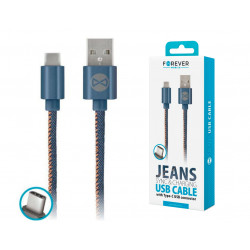 TF Forever Cavo Tornado USB/Type C 1 mt. 2A Jeans